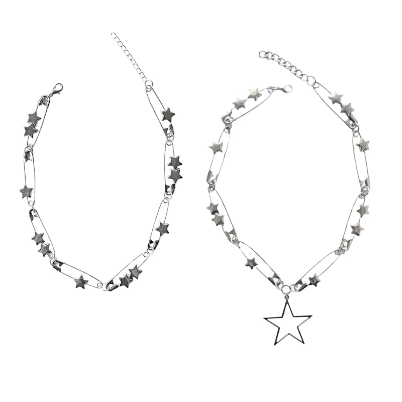 Chic Vintage Star Charm Necklace Punk Hip Hop Style Pentagram Choker Chain Necklaces for Party Club Daily Wear
Chic Vintage Star Charm Necklace Punk Hip Hop Style Pentagram Choker Chain Necklaces for Party Club Daily Wear