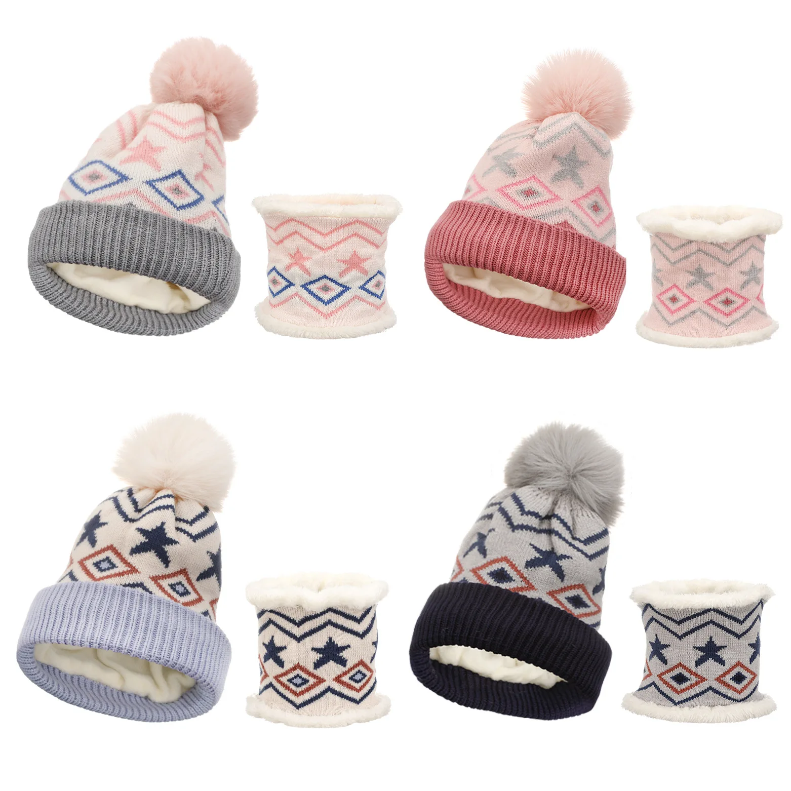 2pcs Winter Baby Knitted Hat Keep Warm Plus Velvet Baby Girls Hat Kids Knitted Bonnet Boys Cap Scarf Set Children Cap Scarf Suit
2pcs Winter Baby Knitted Hat Keep Warm Plus Velvet Baby Girls Hat Kids Knitted Bonnet Boys Cap Scarf Set Children Cap Scarf Suit