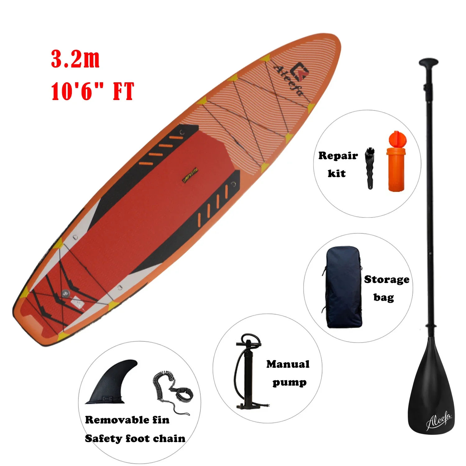 10'6'' Inflatable Stand Up Inflat Paddle Board Surf SUP Double Thick PVC Paddle Racing Yoga
10'6'' Inflatable Stand Up Inflat Paddle Board Surf SUP Double Thick PVC Paddle Racing Yoga
