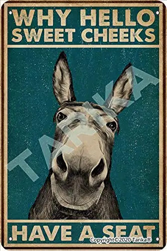Надпись «Why Hello Sweet Cheeks» имеет сиденье, Ослик, ретро-стиль, 8x12 дюймов, жестяное украшение, табличка для дома, кухни, ванной, сада, стены
Надпись «Why Hello Sweet Cheeks» имеет сиденье, Ослик, ретро-стиль, 8x12 дюймов, жестяное украшение, табличка для дома, кухни, ванной, сада, стены