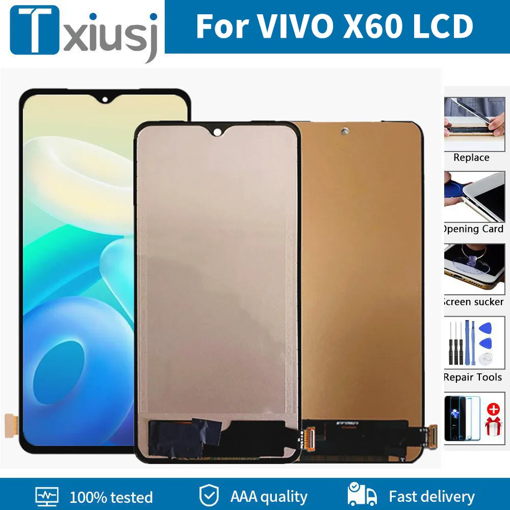 ЖК-дисплей TFT для Vivo X60, ЖК-дисплей с сенсорным экраном, Сменные аксессуары в сборе для Vivo X60, V2045, V2046A
ЖК-дисплей TFT для Vivo X60, ЖК-дисплей с сенсорным экраном, Сменные аксессуары в сборе для Vivo X60, V2045, V2046A