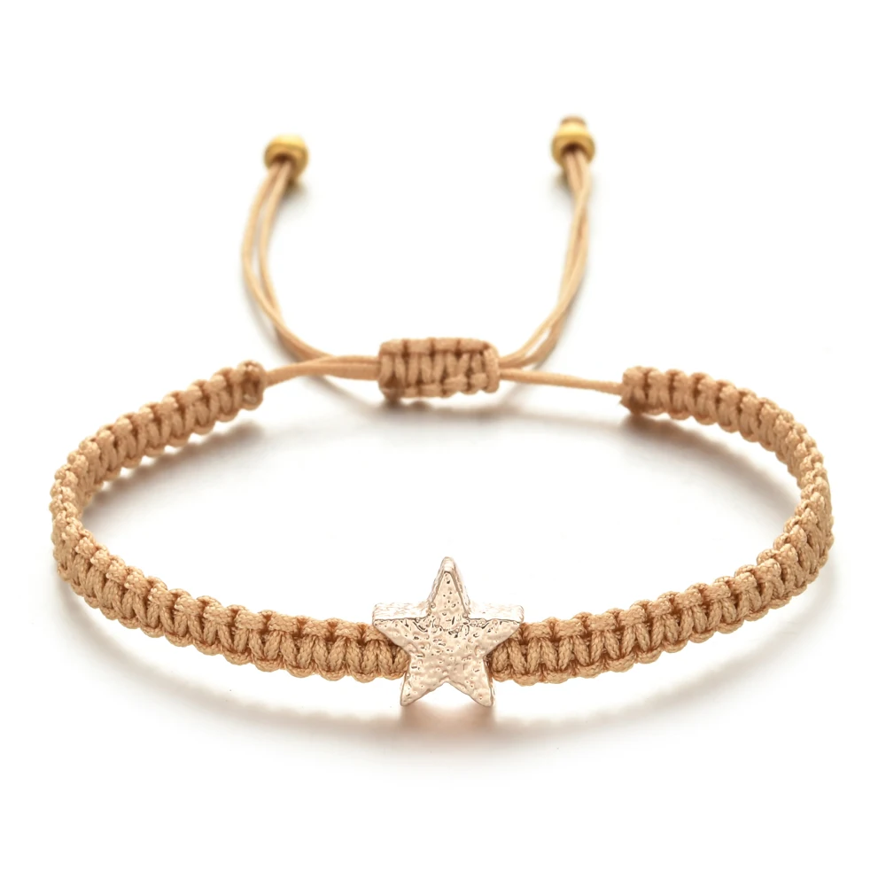 ZMZY Rose Gold Color Star Bracelet Couple Charm Handmade Adjustable Rope Matching Friend Bracelet Infinite Love Jewelry Gifts
ZMZY Rose Gold Color Star Bracelet Couple Charm Handmade Adjustable Rope Matching Friend Bracelet Infinite Love Jewelry Gifts