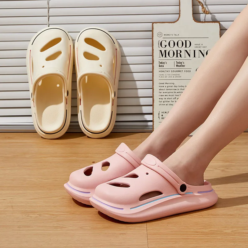 Couple Summer Shoes for Beach Breathable Hole Women's Slippers Thick Sole Leisure Brand Designer 2022 Platform Ladies Slides
Couple Summer Shoes for Beach Breathable Hole Women's Slippers Thick Sole Leisure Brand Designer 2022 Platform Ladies Slides