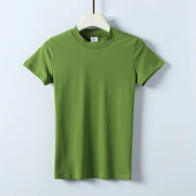 2021 new fashion T-shirt Casual solid color round neck cotton short sleeve women
2021 new fashion T-shirt Casual solid color round neck cotton short sleeve women