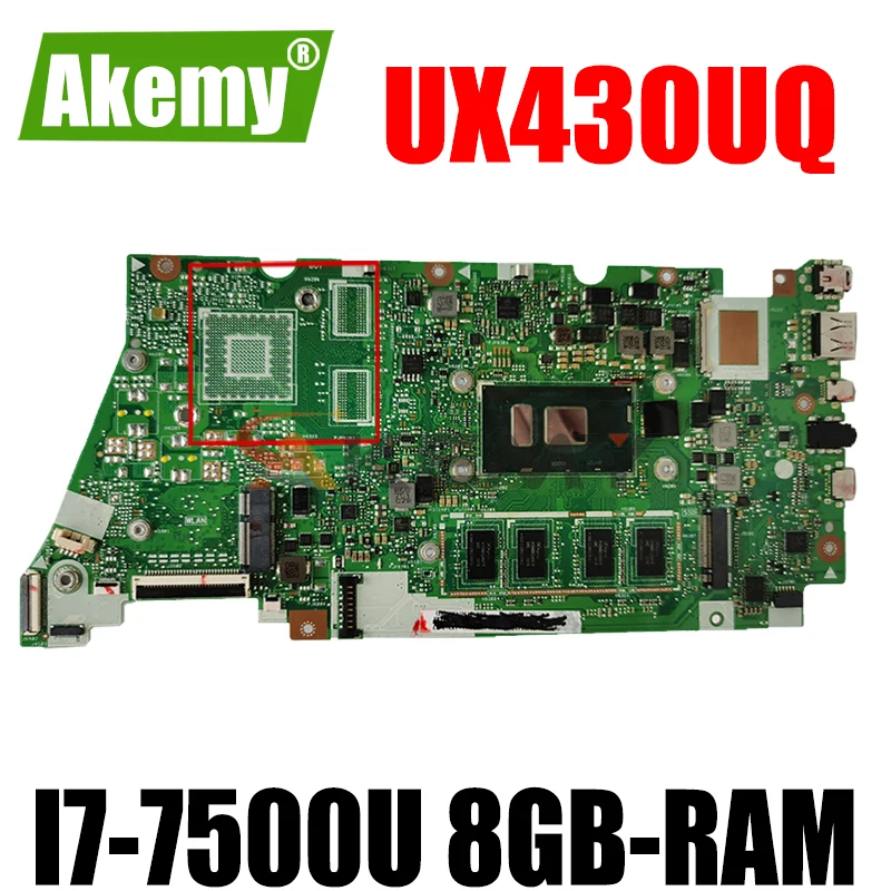 Akemy UX430UQ Laptop motherboard for ASUS ZenBook UX430UA UX430UQK UX430UN UX430U original mainboard 8GB-RAM I7-7500U GM
Akemy UX430UQ Laptop motherboard for ASUS ZenBook UX430UA UX430UQK UX430UN UX430U original mainboard 8GB-RAM I7-7500U GM
