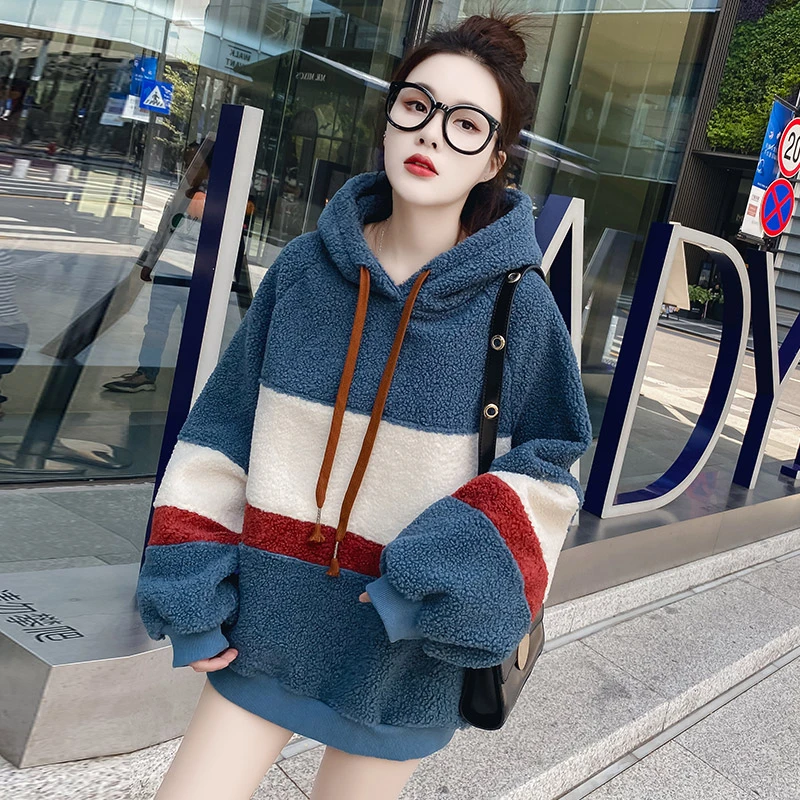 Japan Korea Style Fashion Fleece Hoodies woman Patchwork Stripe Hooded Sweatshirts Male Loose Coats Student Casual Tops Pullover
Japan Korea Style Fashion Fleece Hoodies woman Patchwork Stripe Hooded Sweatshirts Male Loose Coats Student Casual Tops Pullover