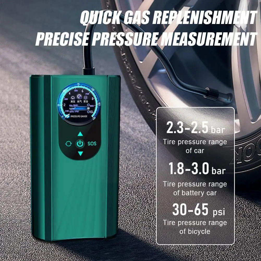 Portable Car Air Pump Machine 12v Powerful Car Inflator Auto Detection Pump Air Wired Inflatable Pressure Tire W0e8
Portable Car Air Pump Machine 12v Powerful Car Inflator Auto Detection Pump Air Wired Inflatable Pressure Tire W0e8