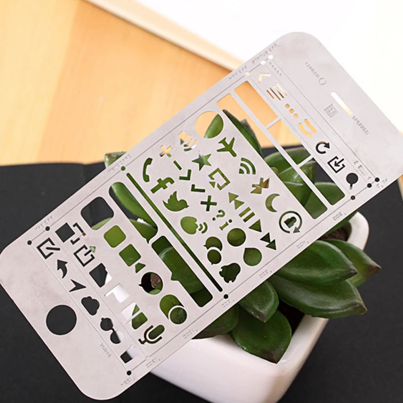 Diy Novelty Metal Hollow Ruler Cute Creative Phone Square Shape Rulers for Kids Drawing Gift Kawaii Item School Supplies
Diy Novelty Metal Hollow Ruler Cute Creative Phone Square Shape Rulers for Kids Drawing Gift Kawaii Item School Supplies