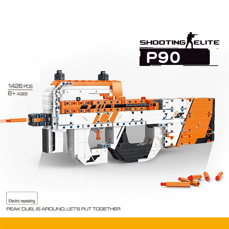 P90 Submachine Gun Asiimov Color Matching CSGO Military Series Building Blocks Guns Collection Toys For Children Kids xmas Gifts
P90 Submachine Gun Asiimov Color Matching CSGO Military Series Building Blocks Guns Collection Toys For Children Kids xmas Gifts