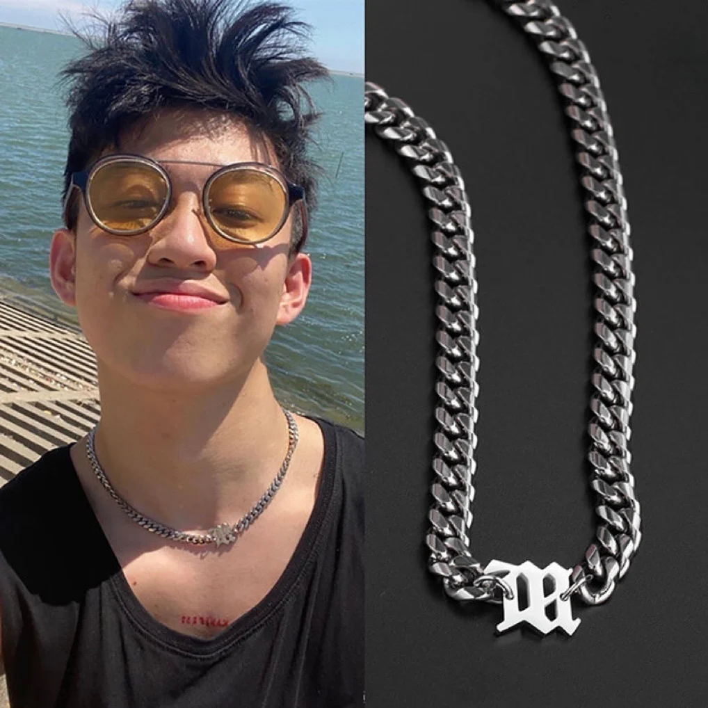 Rich Brian Seven Elder Brother Same Style Hip-Hop Cuba Letters Coarse Titanium Steel Chain Necklace Hipster Men And Women
Rich Brian Seven Elder Brother Same Style Hip-Hop Cuba Letters Coarse Titanium Steel Chain Necklace Hipster Men And Women