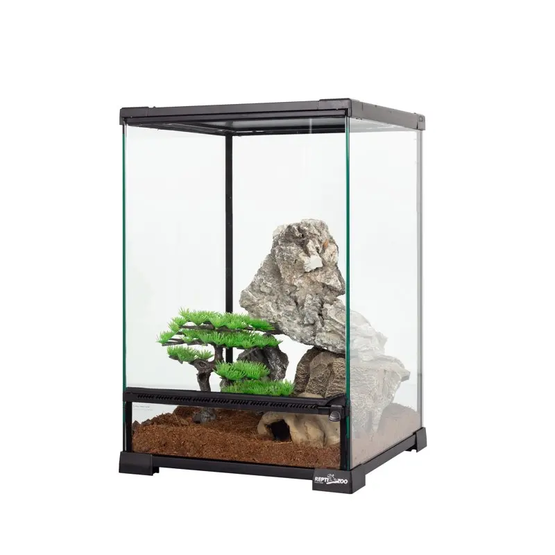 

Front Opening Tank Single Hing Door with Screen Ventilation Reptile Tropical Terrarium size 12" x 12" x 18"