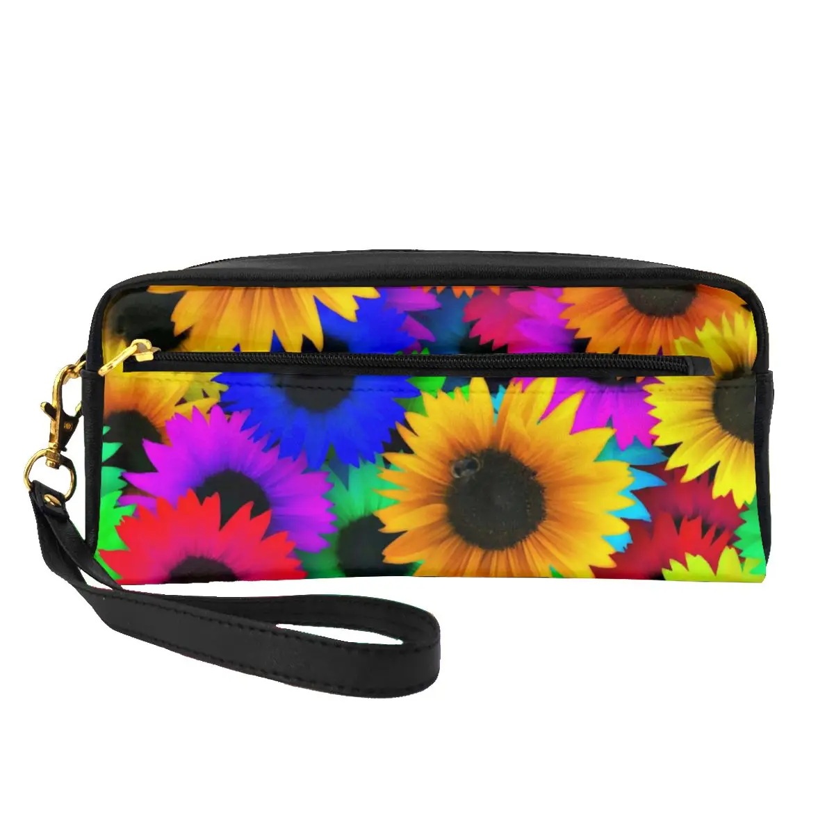 Colorful Sunflower Leather Storage Organizers Cheerful Flowers Print For Girl Makeup Bag Home Pack Cosmetic Bags
Colorful Sunflower Leather Storage Organizers Cheerful Flowers Print For Girl Makeup Bag Home Pack Cosmetic Bags