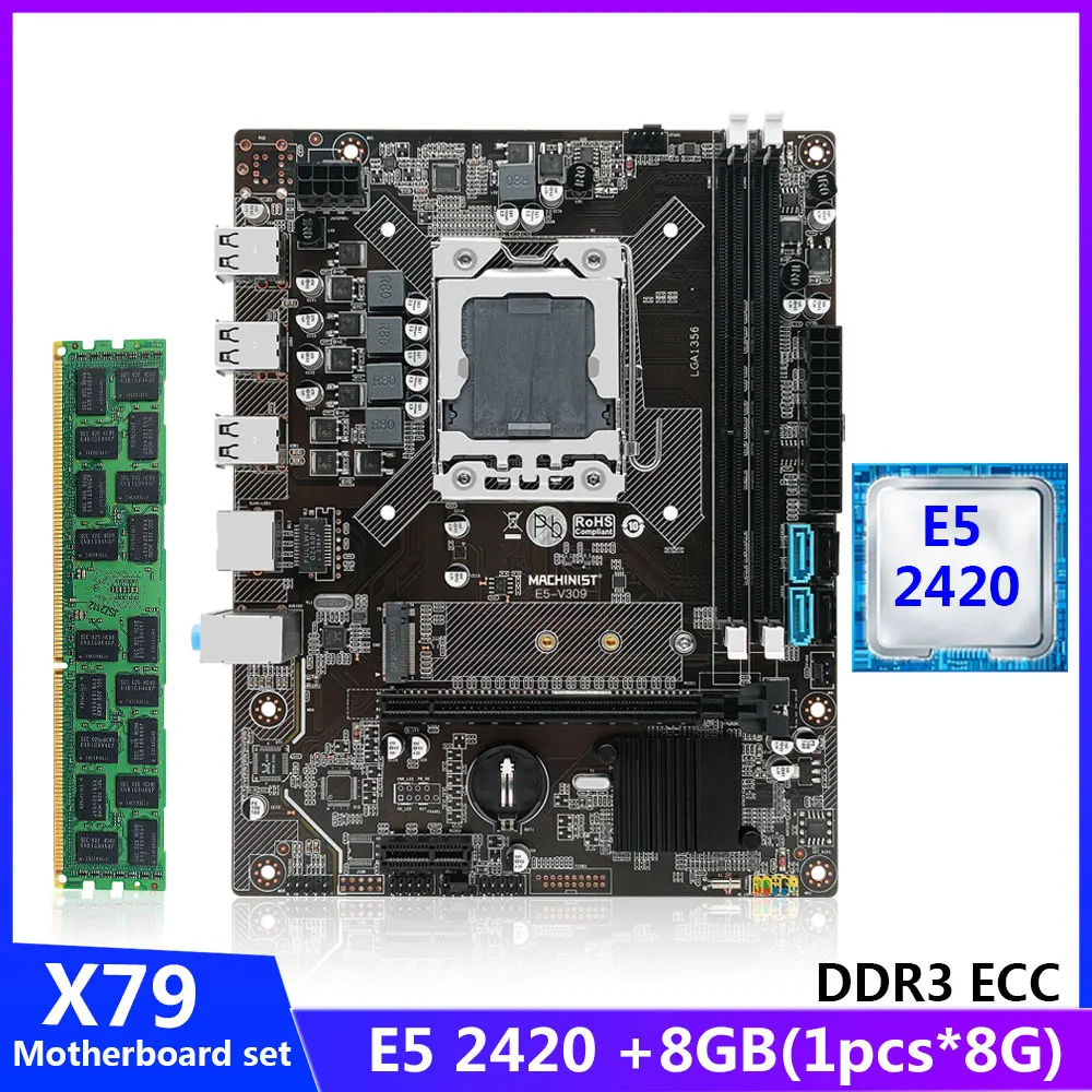 MACHINIST X79 комплект материнской платы LGA 1356 с процессором Xeon E5 2420 1 шт. * 8 ГБ DDR3 ECC оперативная память NVME M.2 X79 -V309
MACHINIST X79 комплект материнской платы LGA 1356 с процессором Xeon E5 2420 1 шт. * 8 ГБ DDR3 ECC оперативная память NVME M.2 X79 -V309