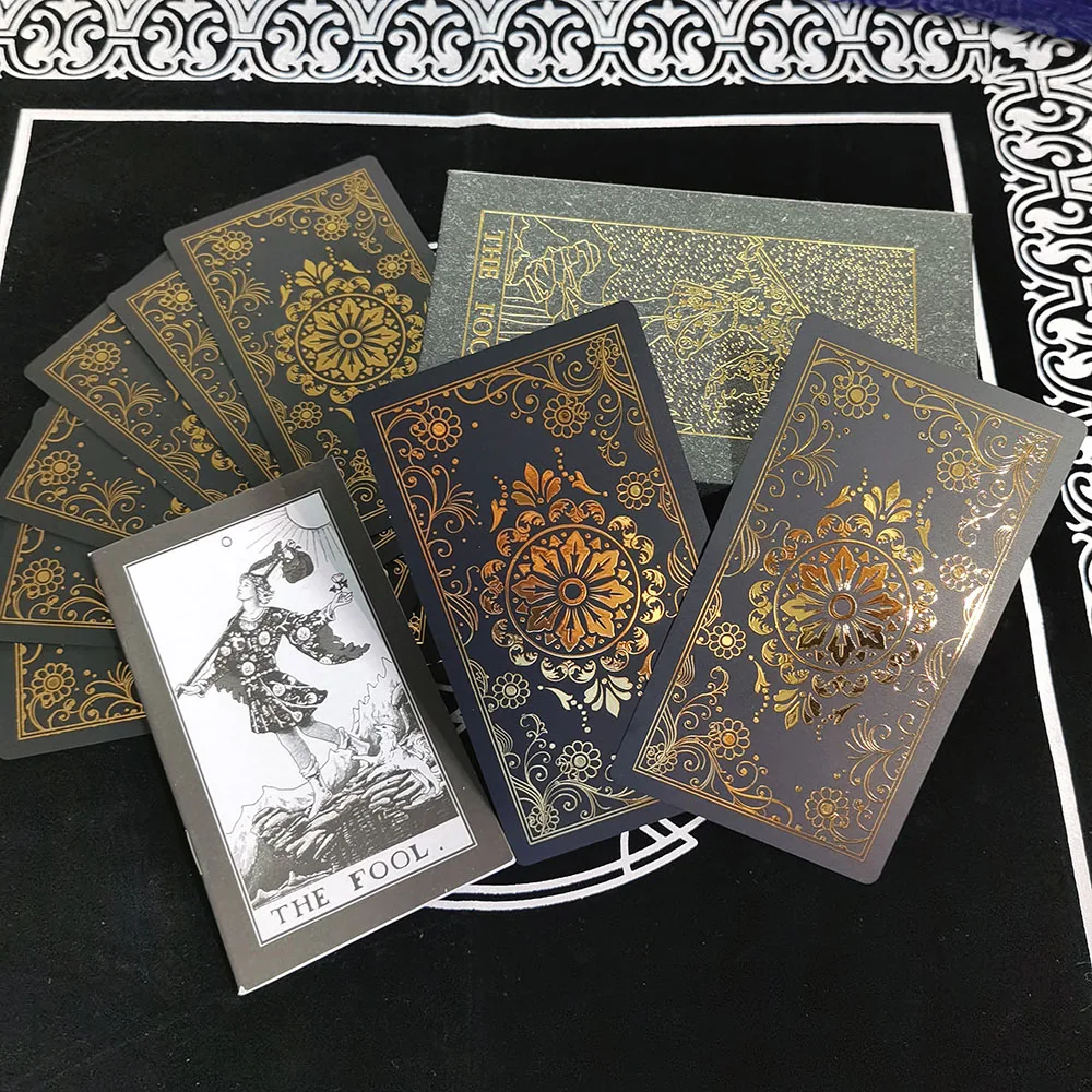 Black Phnom Penh Tarot Gift Box Luxury Set Gold Foil Hot Stamping PVC Waterproof Board Game Card Divination Luster
Black Phnom Penh Tarot Gift Box Luxury Set Gold Foil Hot Stamping PVC Waterproof Board Game Card Divination Luster