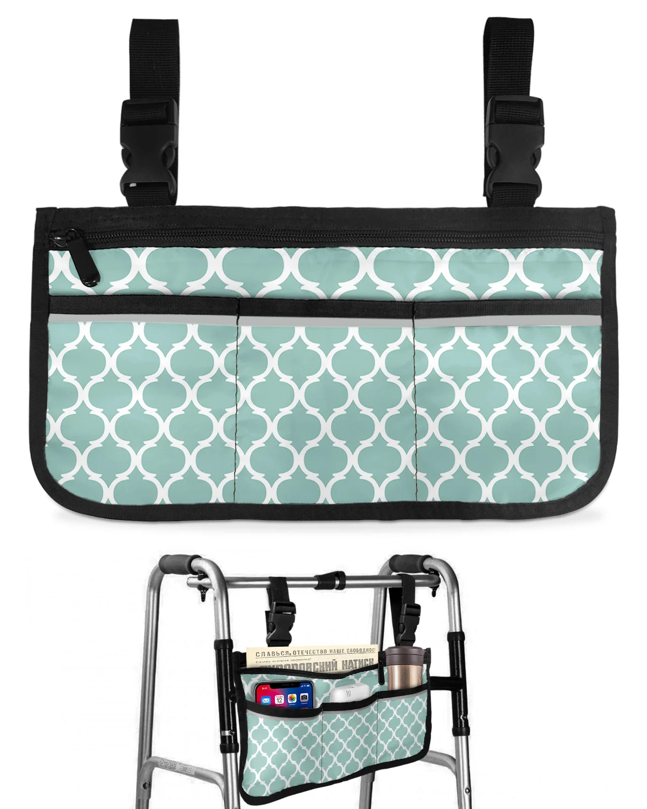 Teal Turquoise Morocco Wheelchair Bag With Pockets Armrest Side Bags Electric Scooter Walking Frame Storage Pouch
Teal Turquoise Morocco Wheelchair Bag With Pockets Armrest Side Bags Electric Scooter Walking Frame Storage Pouch