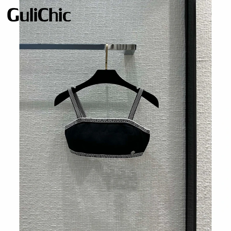 1.6 GuliChic Women Elegant Sexy Backless Spaghetti Strap Rhinestone Button Checkerboard Letter Knitted Short Tank Top
1.6 GuliChic Women Elegant Sexy Backless Spaghetti Strap Rhinestone Button Checkerboard Letter Knitted Short Tank Top