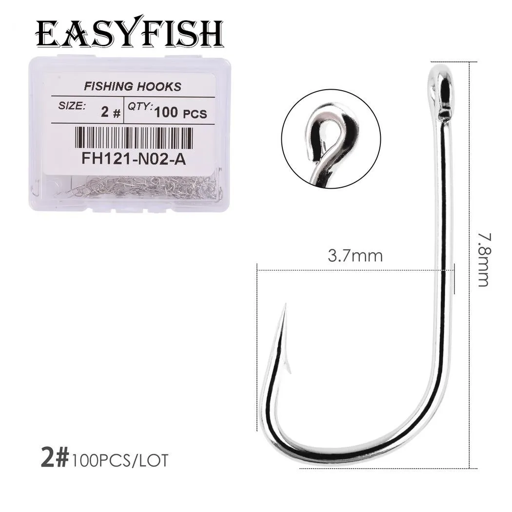 100pc/Box 2#-9# Jig Head Fishhook White Long Shank Hook Barbed Fishing Hooks Pond Worm Carp Single Circle Fishhook for Carp Fish
100pc/Box 2#-9# Jig Head Fishhook White Long Shank Hook Barbed Fishing Hooks Pond Worm Carp Single Circle Fishhook for Carp Fish