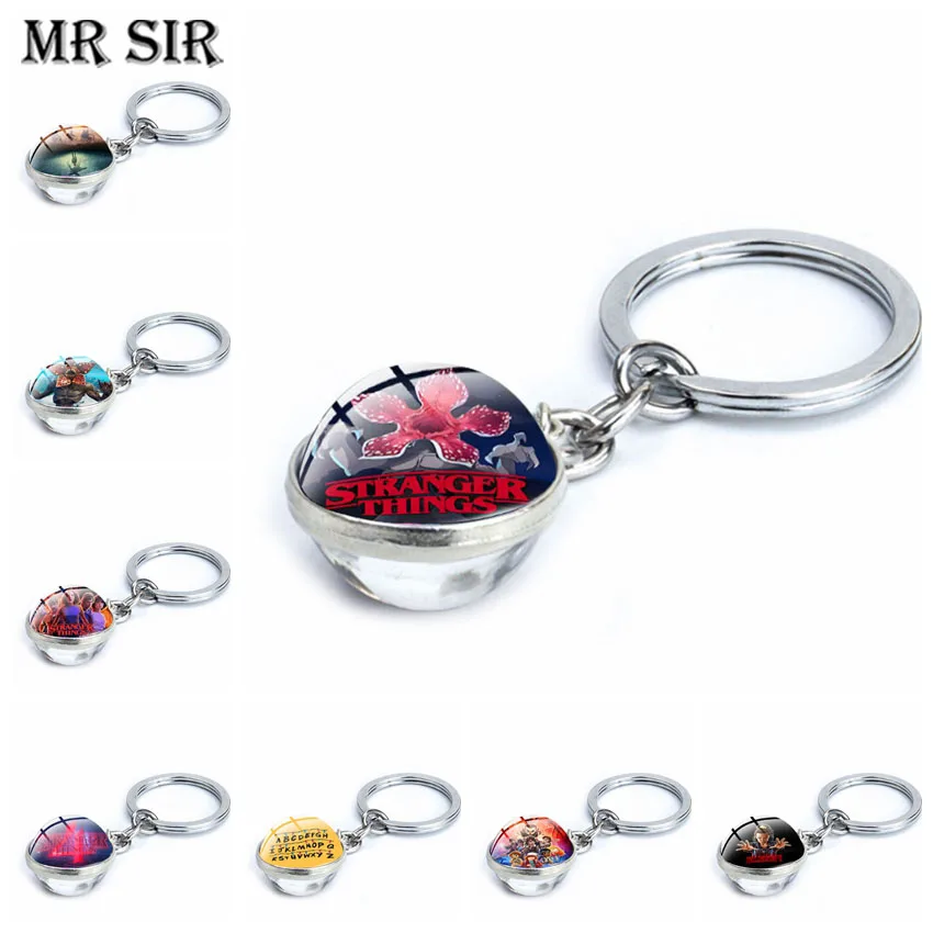 Hot American TV Series Keychains Hellfire Club Joyce Byers Mike Wheeler Figuer Double Side Glass Ball Key Chain Pendants Keyring
Hot American TV Series Keychains Hellfire Club Joyce Byers Mike Wheeler Figuer Double Side Glass Ball Key Chain Pendants Keyring