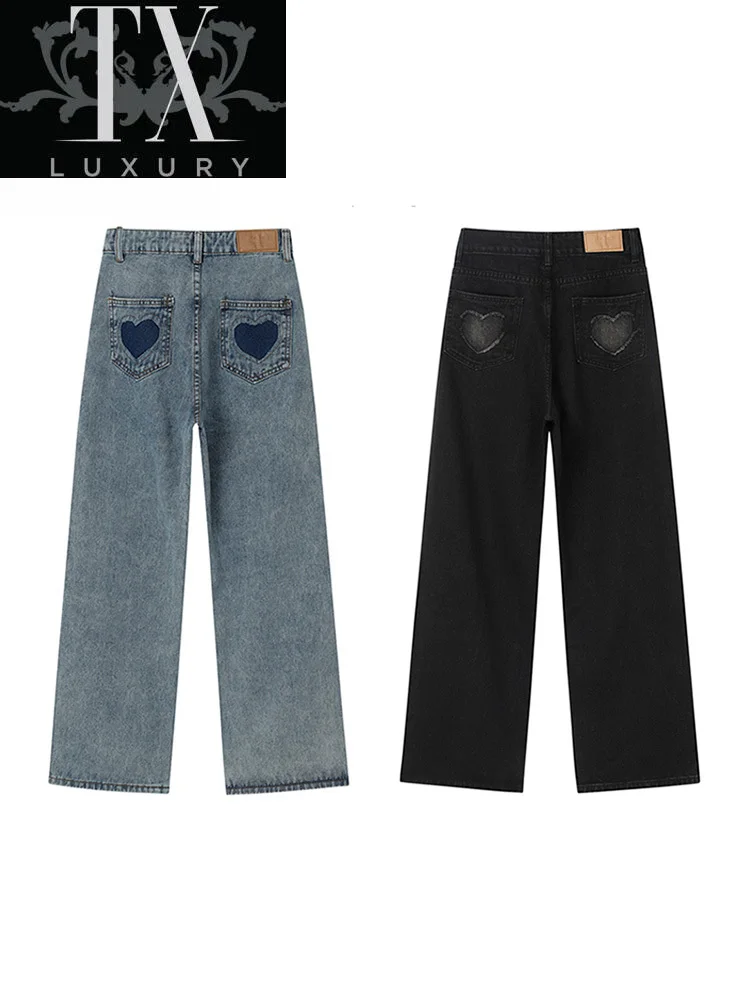 Denim Autumn Women's Jeans Trousers Korean Fashion High Waist Washed All-Match Straight Wide Leg Pants Femme Clothes
Denim Autumn Women's Jeans Trousers Korean Fashion High Waist Washed All-Match Straight Wide Leg Pants Femme Clothes
