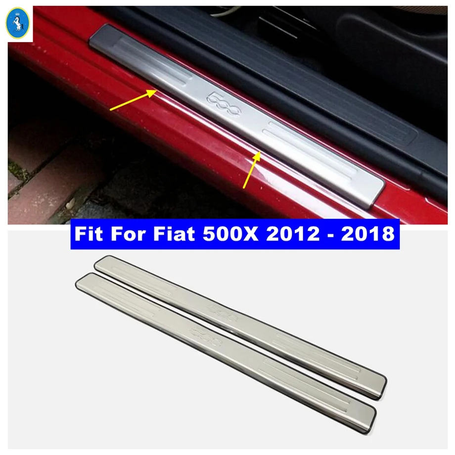 Stainless Steel Inner Scuff Plate Door Sill Protection Cover Trim Fit For Fiat 500X 2012 - 2018 Car Accessories Car-styling
Stainless Steel Inner Scuff Plate Door Sill Protection Cover Trim Fit For Fiat 500X 2012 - 2018 Car Accessories Car-styling