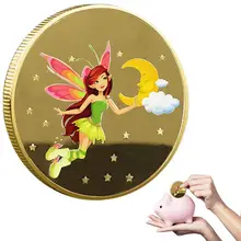 Tooth Fairy Coin Creative And Fun Lost Teeth Reward Commemorative Coin Multi-Purpose Funny Childrens Lucky Tooth Change Gold