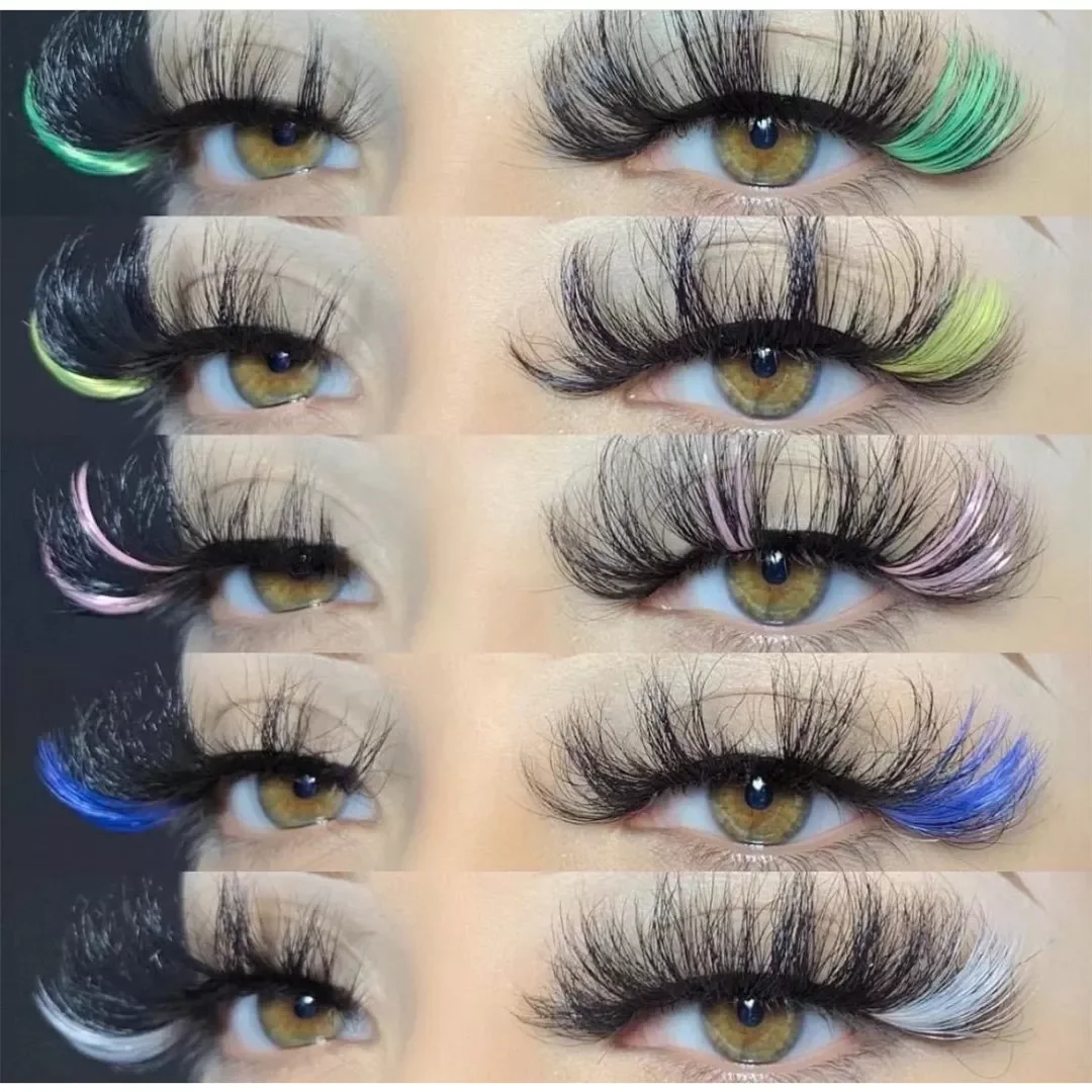 Newest 3D Mink Eyelashes Colorful 100% Mink Lashes Mix Color Pink Blue Red White False Eyelashes Fluffy Soft Cilias Vendor
Newest 3D Mink Eyelashes Colorful 100% Mink Lashes Mix Color Pink Blue Red White False Eyelashes Fluffy Soft Cilias Vendor