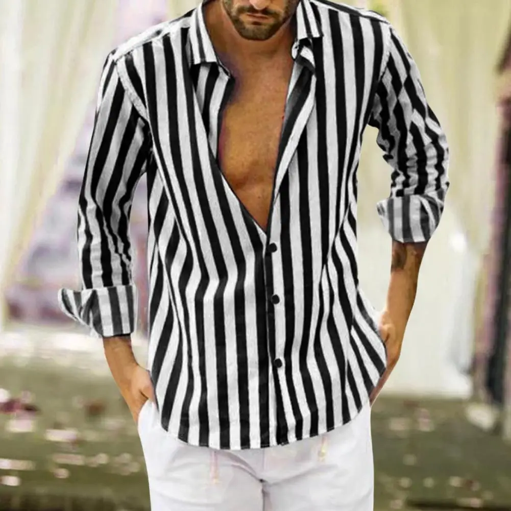 Vertical Stripes Long Sleeve Men Shirt All Match Single-breasted Summer Shirt Casual Turndown Collar Business Shirt for Office
Vertical Stripes Long Sleeve Men Shirt All Match Single-breasted Summer Shirt Casual Turndown Collar Business Shirt for Office
