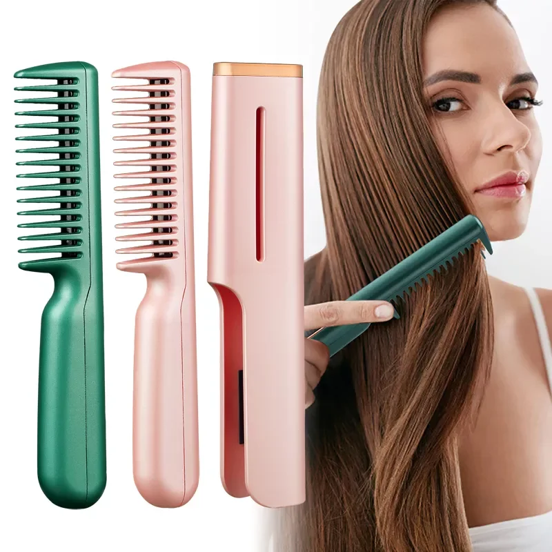 Electric Hair Straightening Brush Rotating 2 in 1 Professional Mini Hair Straightener Curler Smoothing Comb Iron for Hair Styler
Electric Hair Straightening Brush Rotating 2 in 1 Professional Mini Hair Straightener Curler Smoothing Comb Iron for Hair Styler