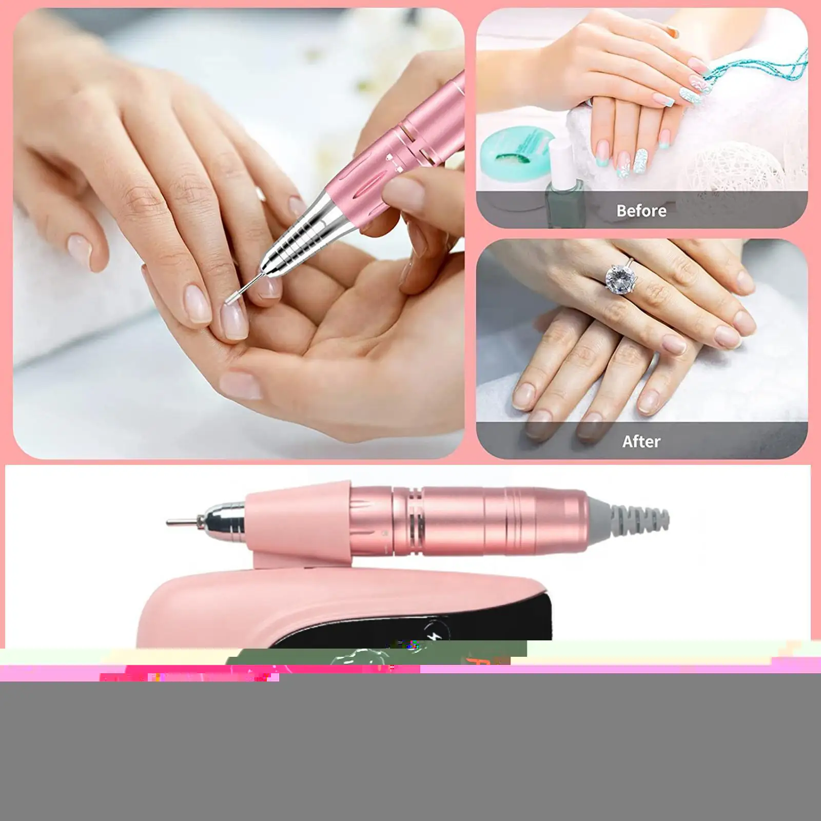 Portable Electric Nail Drill Professional Efile Nail Drill Kit For Acrylic Gel Nails Manicure Pedicure Polishing Shape Tool T8q2 
Portable Electric Nail Drill Professional Efile Nail Drill Kit For Acrylic Gel Nails Manicure Pedicure Polishing Shape Tool T8q2