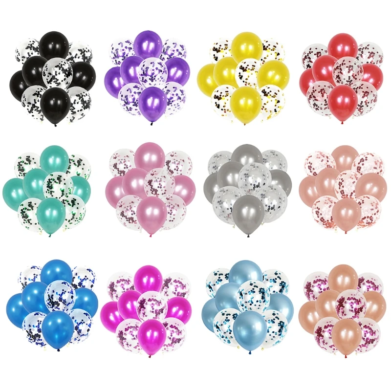 10Pcs 12 Inch Mixed Metallic Confetti Sequins Latex Balloons Party Decoration Supplies for Valentines Wedding Birthday 2022
10Pcs 12 Inch Mixed Metallic Confetti Sequins Latex Balloons Party Decoration Supplies for Valentines Wedding Birthday 2022