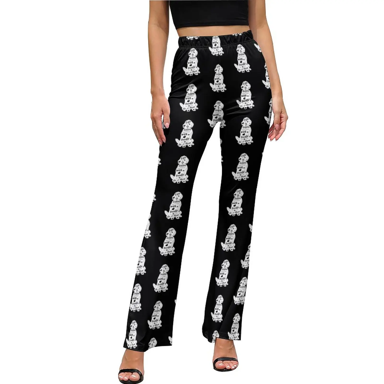 Cute Poodle Print Pants Elastic High Waist Life Is Better Street Wear Flared Pants Spring Classic Design Oversize Trousers
Cute Poodle Print Pants Elastic High Waist Life Is Better Street Wear Flared Pants Spring Classic Design Oversize Trousers