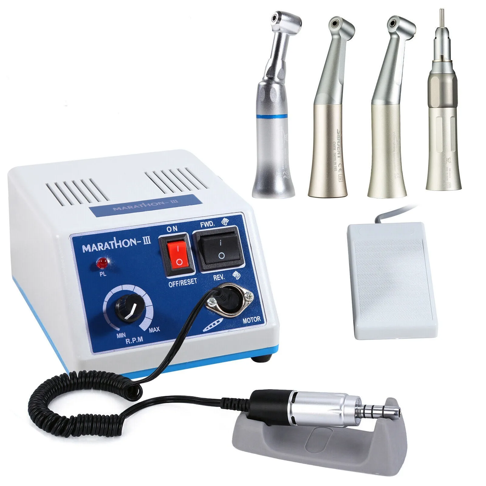 

Dental Lab Marathon Micromotor Polishing Machine N3 / 35K RPM Handpiece/Straight/Contra Angle Handpiece Jewelry Polisher