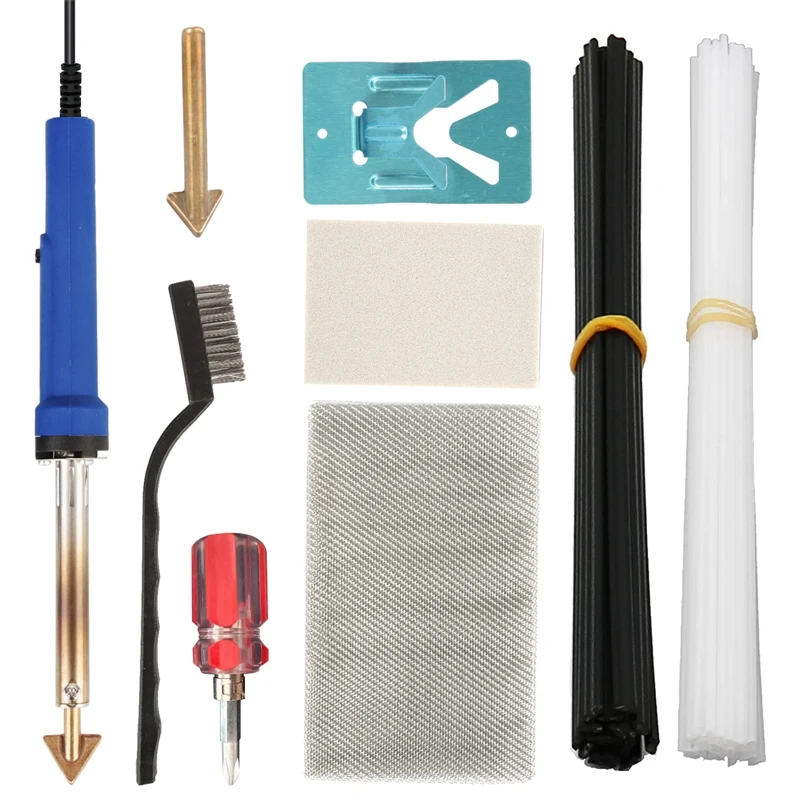 80W Plastic Welding Kit ,Plastic Welder Kit With 40 Rods,1 Mesh,Wire Brush Welder Tools For Car Bumper,Dashboard
80W Plastic Welding Kit ,Plastic Welder Kit With 40 Rods,1 Mesh,Wire Brush Welder Tools For Car Bumper,Dashboard