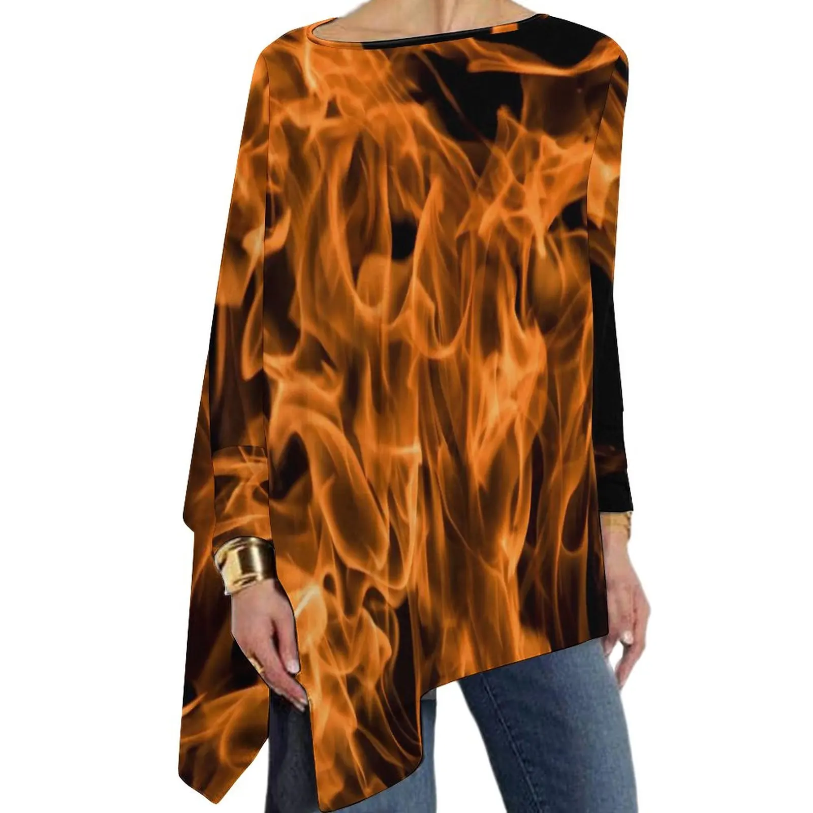 Fire Flames T-Shirts Abstract Trendy Y2K T-Shirt Female Long Sleeve O Neck Loose Tops Big Size Custom Tees
Fire Flames T-Shirts Abstract Trendy Y2K T-Shirt Female Long Sleeve O Neck Loose Tops Big Size Custom Tees