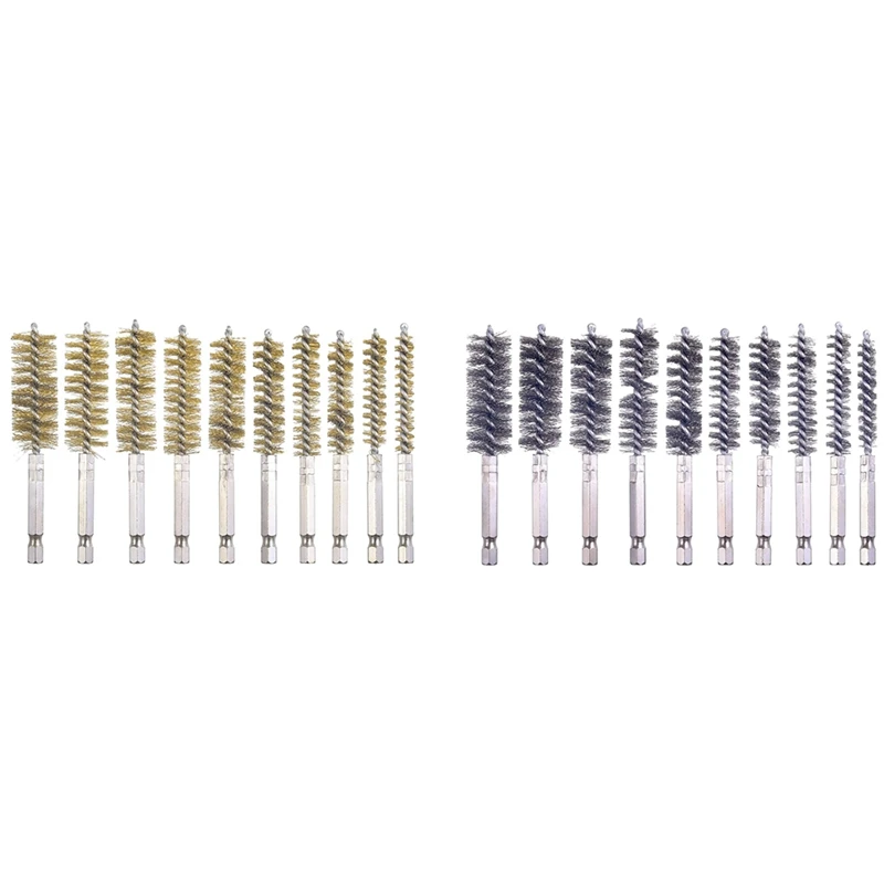 Bore Brush Set-1/4Inch Hex Shank Twisted Wire Bore Brushes With Different Bristle Lengths For Tubes Ports Bearings Cleaning
Bore Brush Set-1/4Inch Hex Shank Twisted Wire Bore Brushes With Different Bristle Lengths For Tubes Ports Bearings Cleaning