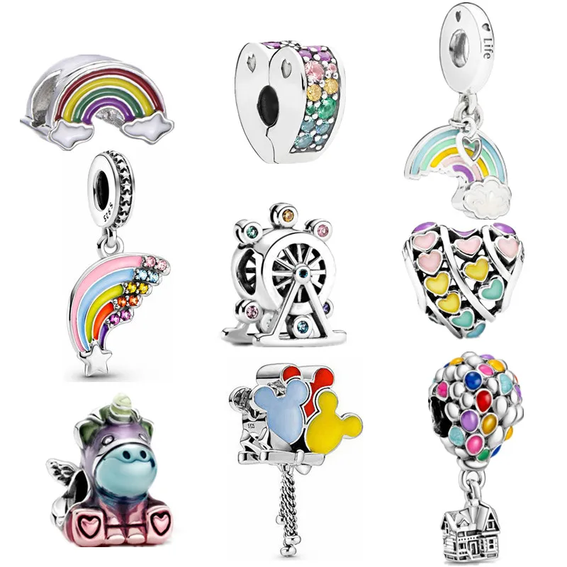 925 Sterling Silver New Product Color Rainbow Balloon Charms Beads Fit Original Pandora Charms Bracelets DIY Jewelry For Women
925 Sterling Silver New Product Color Rainbow Balloon Charms Beads Fit Original Pandora Charms Bracelets DIY Jewelry For Women