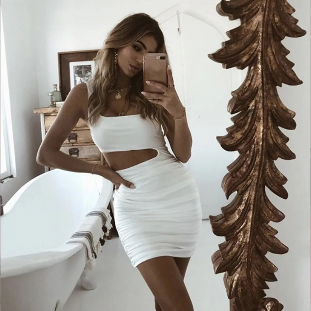 Mini Bodycon Summer One Shoulder Dress Women Club Hollow Out Ruched Backless Club Party Wear Bandage Women Sexy Dresses
Mini Bodycon Summer One Shoulder Dress Women Club Hollow Out Ruched Backless Club Party Wear Bandage Women Sexy Dresses