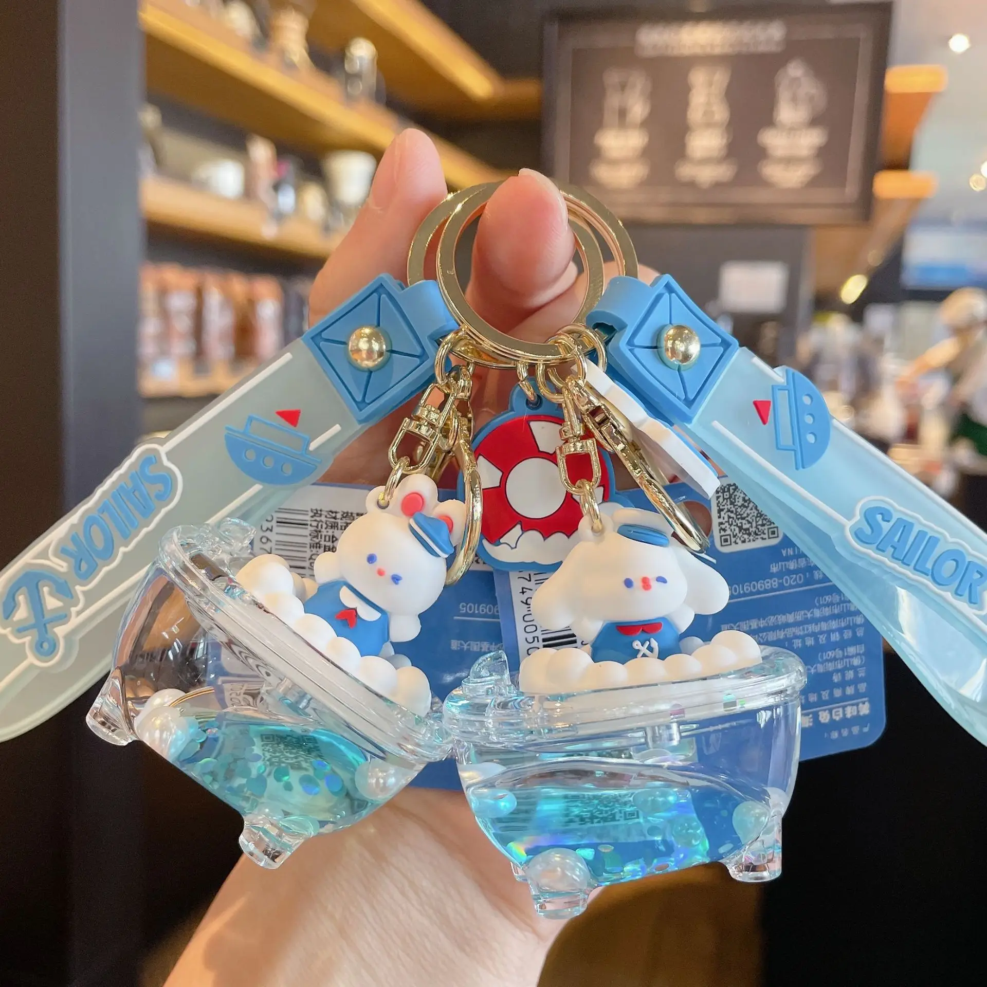 Delicious White Rabbit Navy Bath Ship Entering The Oil Keychain Exquisite Female Cute Acrylic Pendant Cartoon School Bag
Delicious White Rabbit Navy Bath Ship Entering The Oil Keychain Exquisite Female Cute Acrylic Pendant Cartoon School Bag