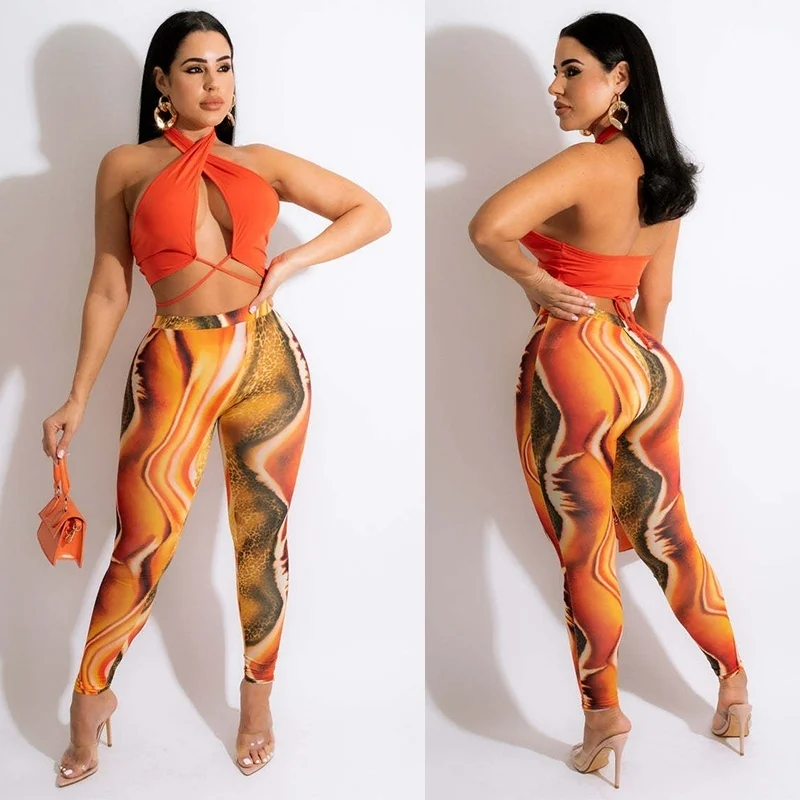 Wishyear Halter Femme Matching Sets Bandage Club Crop Top And Leggings Sexy Two 2-pieces Set Print New Women‘s Clothes
Wishyear Halter Femme Matching Sets Bandage Club Crop Top And Leggings Sexy Two 2-pieces Set Print New Women‘s Clothes