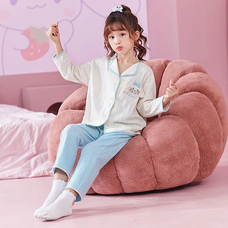 Kawaii Sanrioes аниме Cinnamoroll детский пижамный комплект для детей для маленьких девочек мальчиков повседневная одежда костюм с длинным рукавом
Kawaii Sanrioes аниме Cinnamoroll детский пижамный комплект для детей для маленьких девочек мальчиков повседневная одежда костюм с длинным рукавом