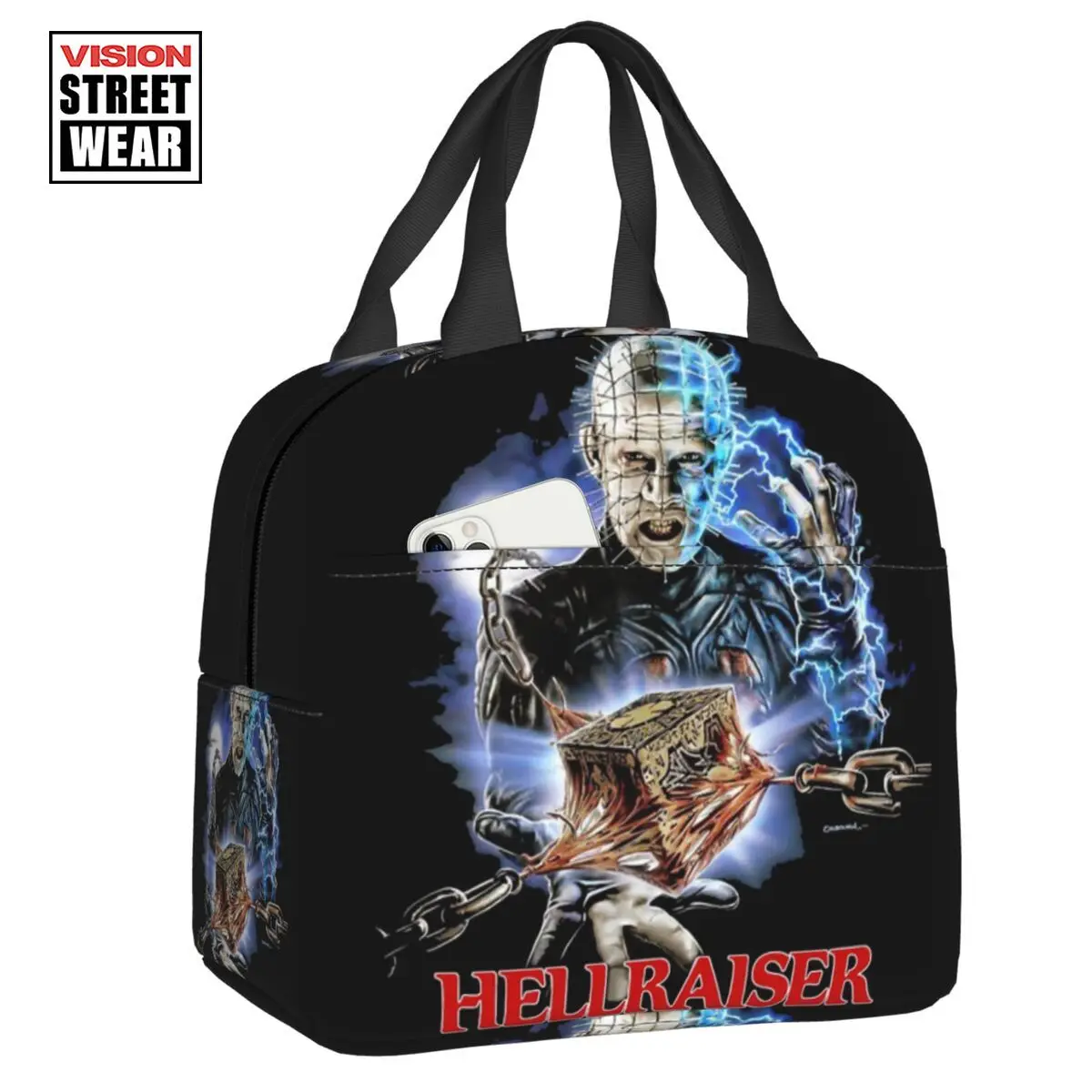 2023 New Hellraiser Pinhead Horror Tv Movie Insulated Lunch Tote Bag Portable Thermal Cooler Food Lunch Box School Children
2023 New Hellraiser Pinhead Horror Tv Movie Insulated Lunch Tote Bag Portable Thermal Cooler Food Lunch Box School Children
