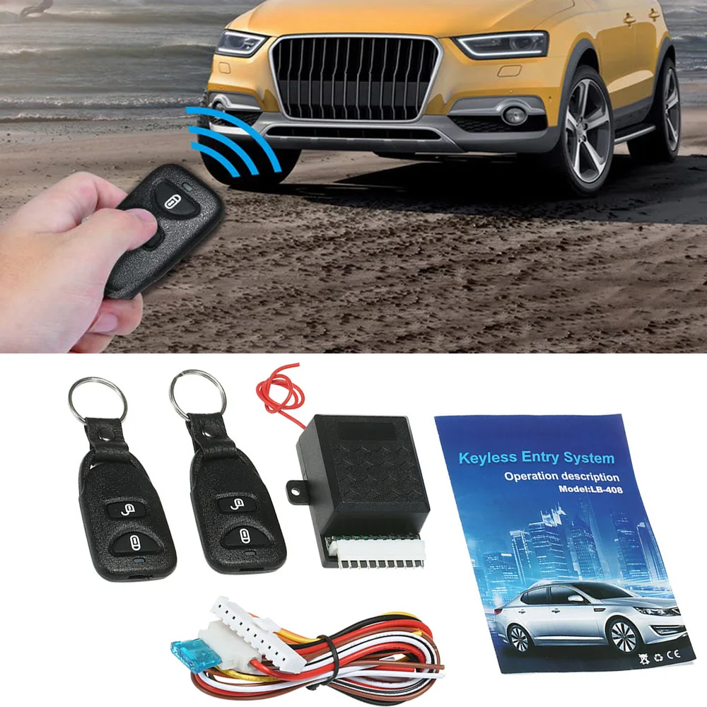 Универсальный автомобильный блокировочный дверной замок, 12 В, бесключевая Система доступа автомобиля с 2 пультами дистанционного управления, центральный замок автомобиля 
Универсальный автомобильный блокировочный дверной замок, 12 В, бесключевая Система доступа автомобиля с 2 пультами дистанционного управления, центральный замок автомобиля