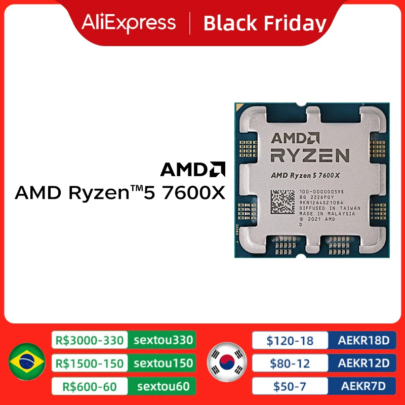 Процессор AMD Ryzen 5 7600X R5 7600X 4,7 ГГц 6-ядерный 12-поточный процессор 5 нм L3 = 32M 100-000000593 разъем AM5 новый, но без кулера
Процессор AMD Ryzen 5 7600X R5 7600X 4,7 ГГц 6-ядерный 12-поточный процессор 5 нм L3 = 32M 100-000000593 разъем AM5 новый, но без кулера