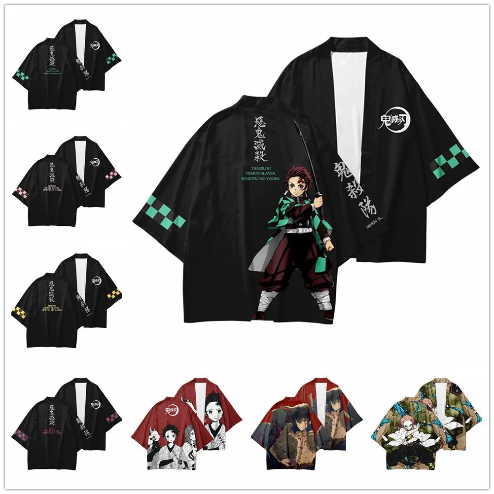 Trendy Anime Demon Slayer Kimetsu no Yaiba Kimono Men Haori Yukata Cosplay Men kimono cardigan Summer Shirt Hip hop Streetwear c
Trendy Anime Demon Slayer Kimetsu no Yaiba Kimono Men Haori Yukata Cosplay Men kimono cardigan Summer Shirt Hip hop Streetwear c