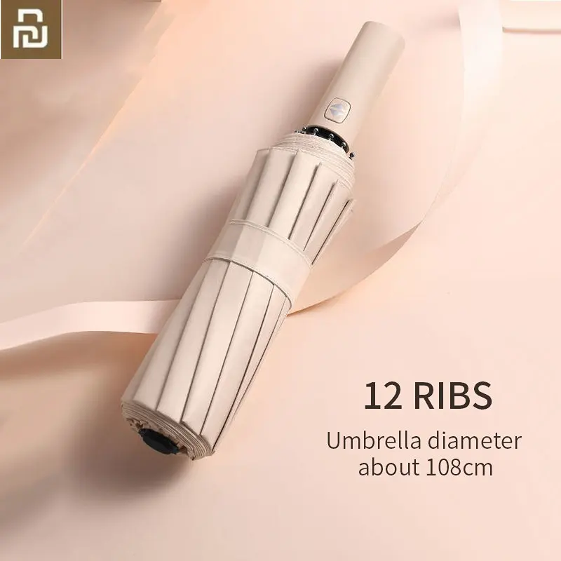 

Youpin 12 Ribs Strong Umbrella Enlarge 108cm Diameter Automatic UV Parasol Wind Rain Resistance Bumbershoot Men Women Umbrellas