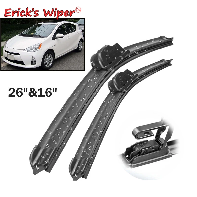 Щетки стеклоочистителя Erick's для Toyota Prius C 2012-2021, лобовое стекло, передняя бритья, 26 + 16 дюймов
Щетки стеклоочистителя Erick's для Toyota Prius C 2012-2021, лобовое стекло, передняя бритья, 26 + 16 дюймов