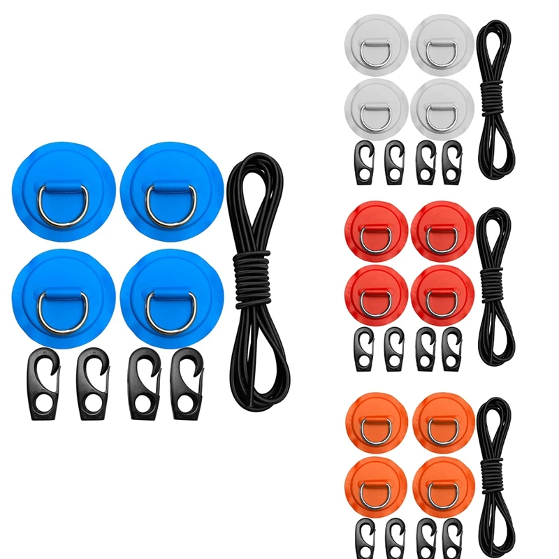 Pad Eye Cord Kit,D-Ring Patch+Bungee Shock Cord+Hooks-Deck Lashing Ring With Plate For Boat Kayak Accessories
Pad Eye Cord Kit,D-Ring Patch+Bungee Shock Cord+Hooks-Deck Lashing Ring With Plate For Boat Kayak Accessories