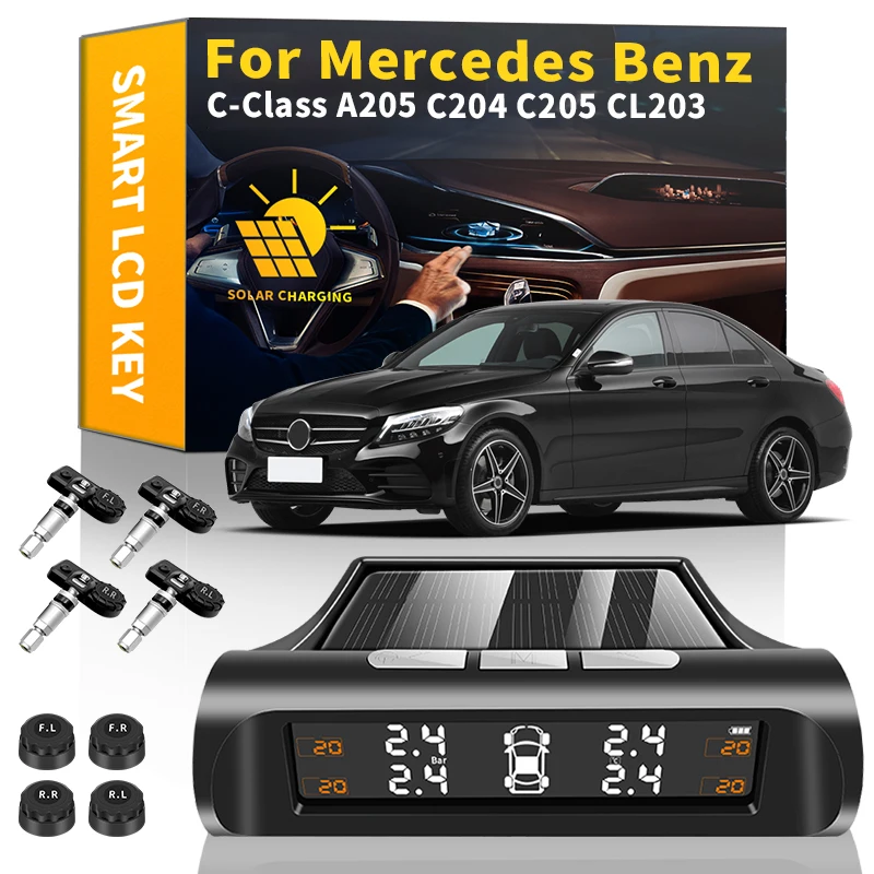 Car TPMS Tire Pressure Monitoring Solar Power Digital Security Alarm Tire Sensor For Mercedes Benz C-Class A205 C204 C205 CL203
Car TPMS Tire Pressure Monitoring Solar Power Digital Security Alarm Tire Sensor For Mercedes Benz C-Class A205 C204 C205 CL203