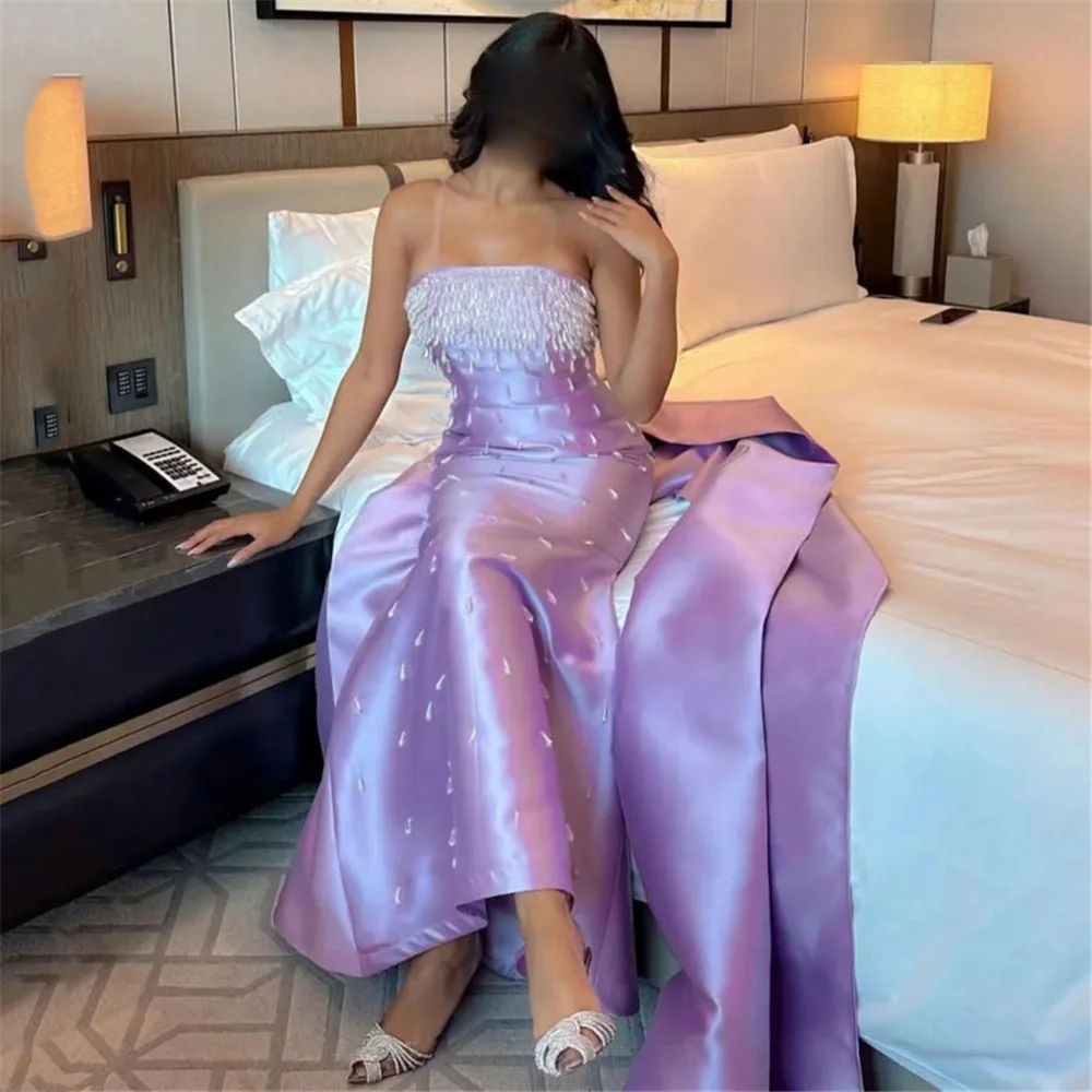 MINGLAN Strapless Sequined Crystal Sleeveless Pleat Mermaid Long Evening Dress Floor Length Sweep Train Elegant Prom Gown
MINGLAN Strapless Sequined Crystal Sleeveless Pleat Mermaid Long Evening Dress Floor Length Sweep Train Elegant Prom Gown
