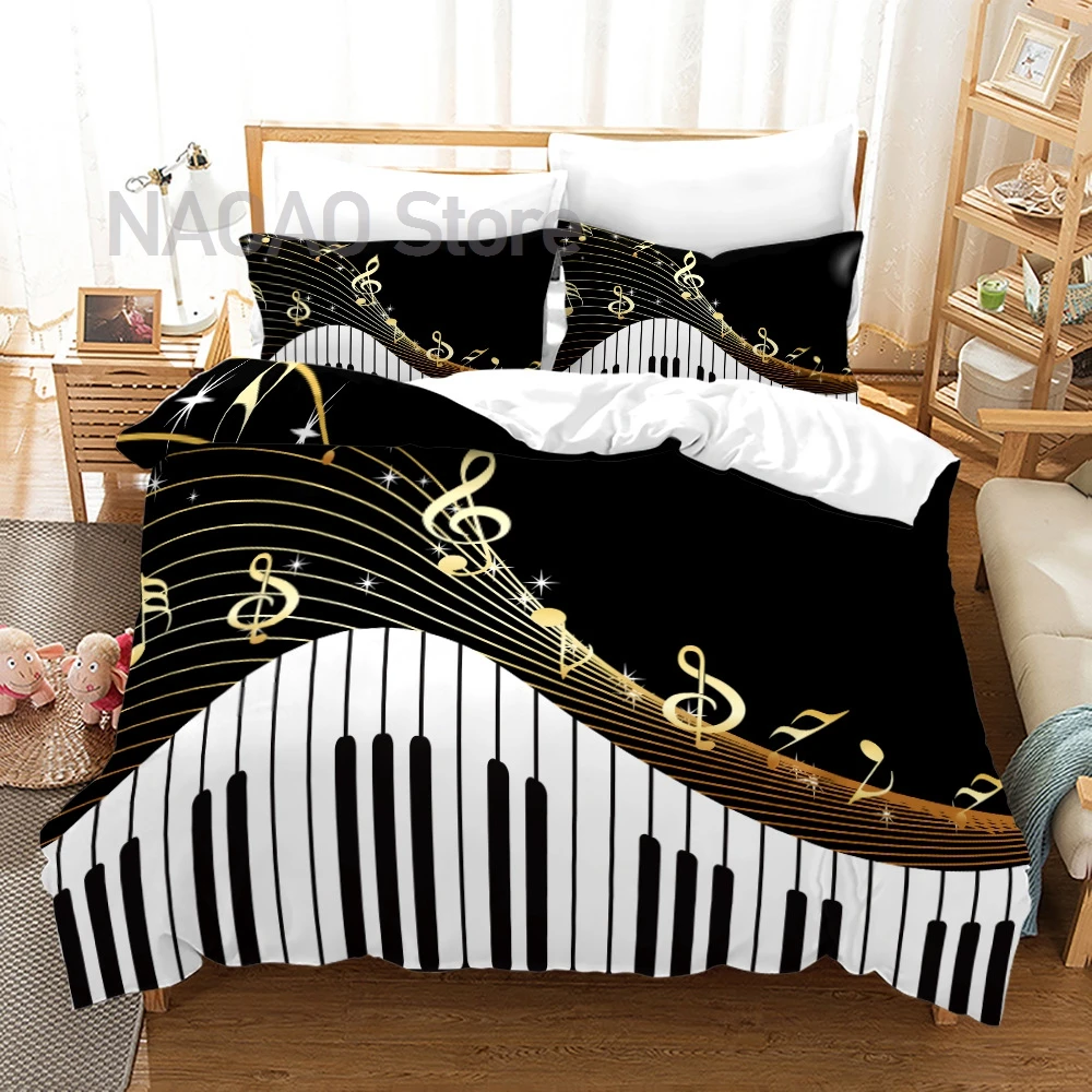Piano Pattern Bedding Set Classic Music Themed Duvet Cover for Boys Girls Children Musical Pattern Geometric Stripe Room Decor
Piano Pattern Bedding Set Classic Music Themed Duvet Cover for Boys Girls Children Musical Pattern Geometric Stripe Room Decor
